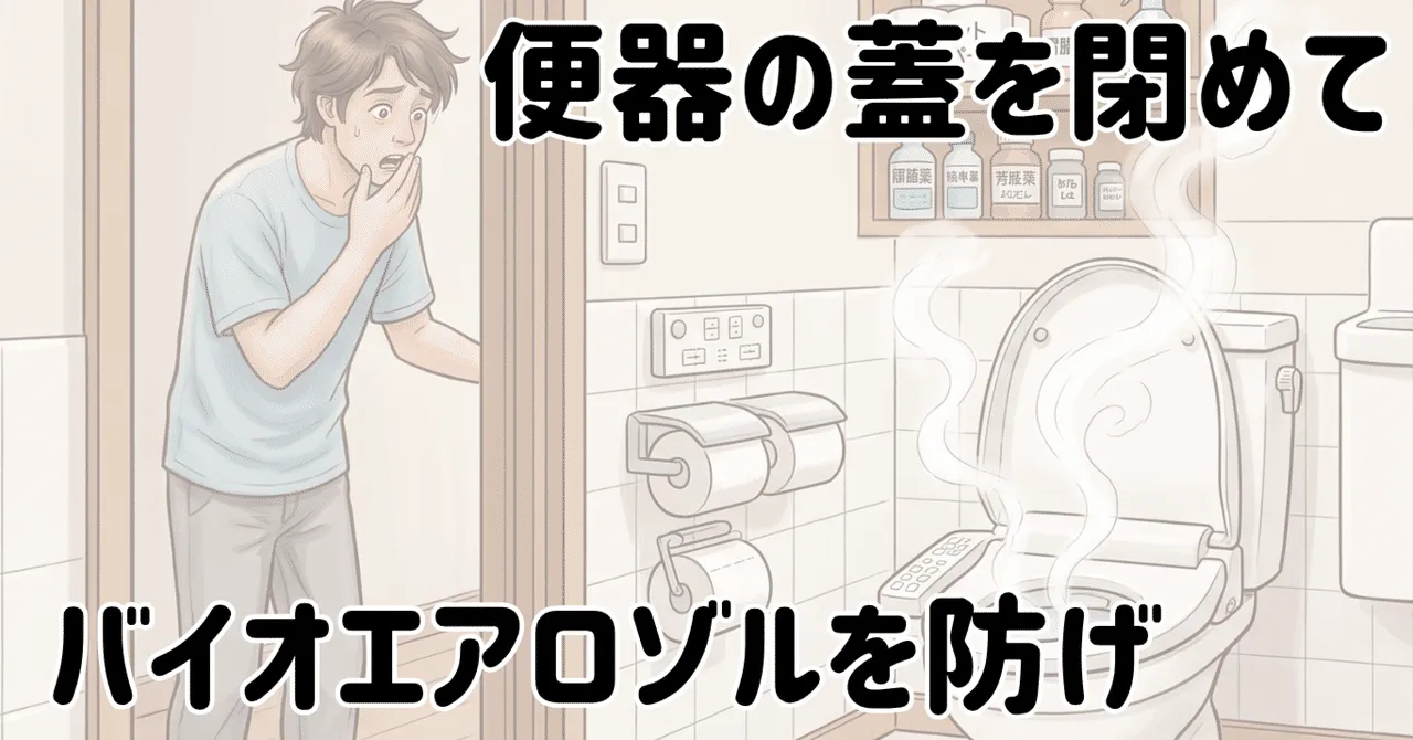 トイレの蓋を閉めて流すだけ！『バイオエアロゾル』を防いで胃腸炎の感染を防ごう
